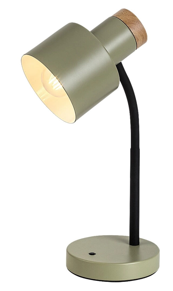 Lampada da scrivania Pastro 1xE27 nera khaki Rabalux