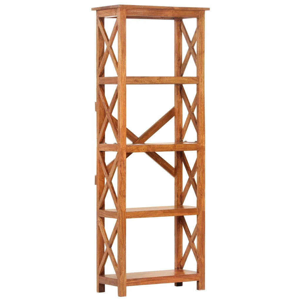 Libreria 60x30x160 cm Legno Massello Acacia Finitura Ambra 289625