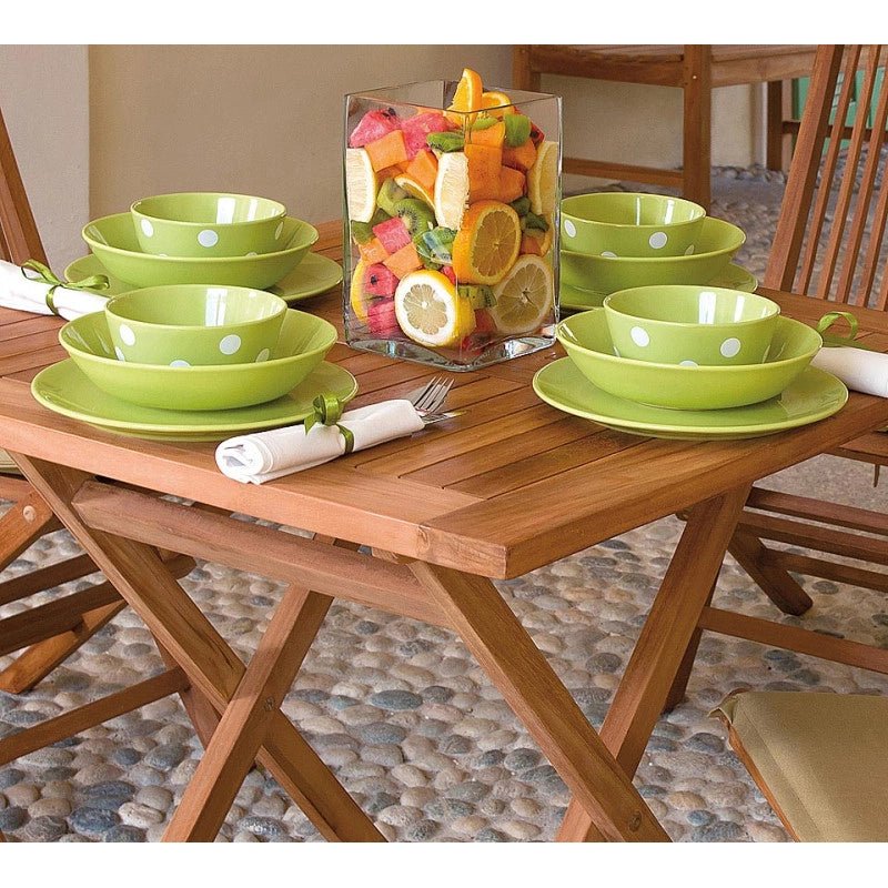 Tavolo Vulcano quadrato MOIA in legno teak - 80 cm
