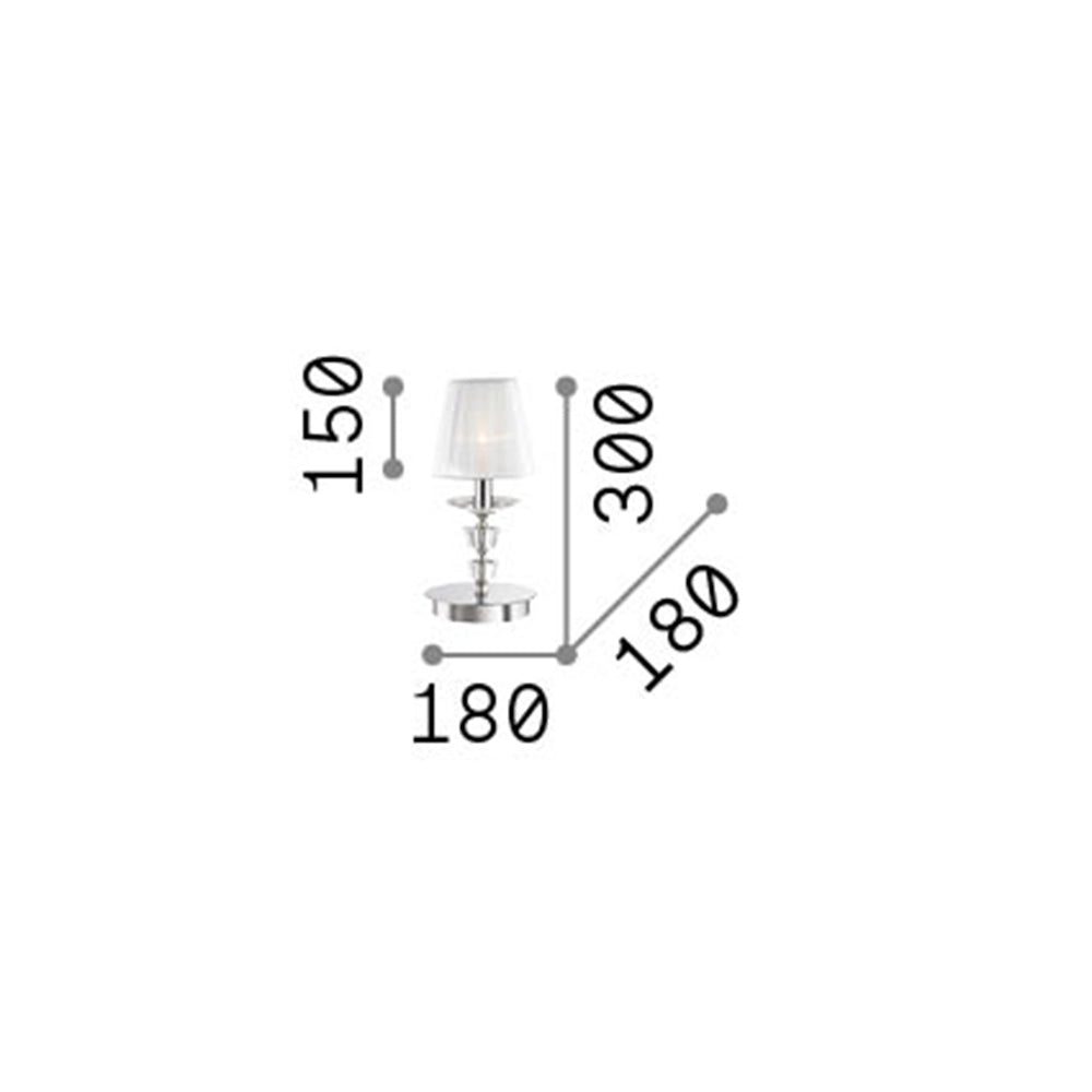 Lampade Da Scrivania - Ufficio Classica Pegaso Metallo Ottone 1 Luce E14 Small