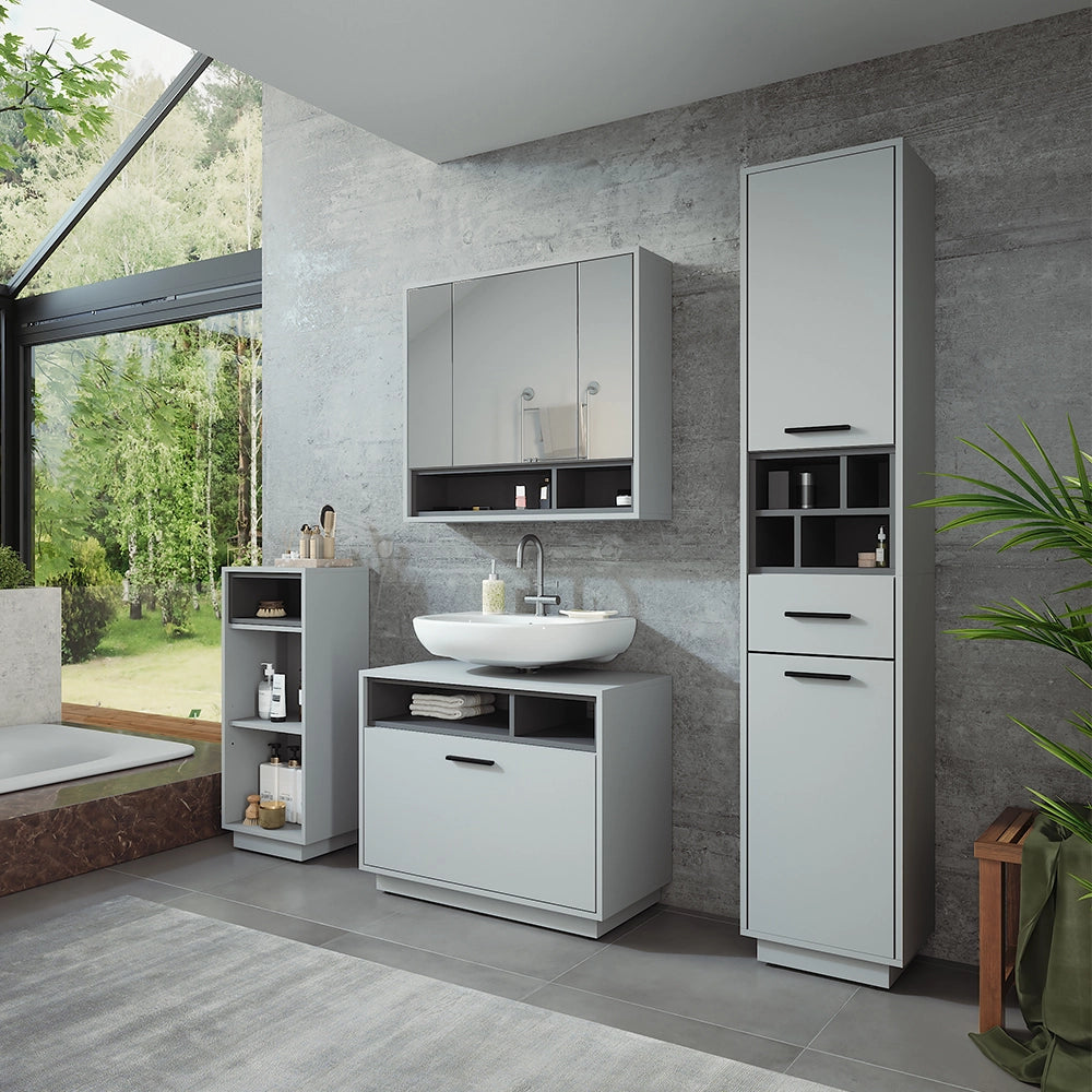 Vicco Set di mobili da bagno Grigio/antracite Set 4
