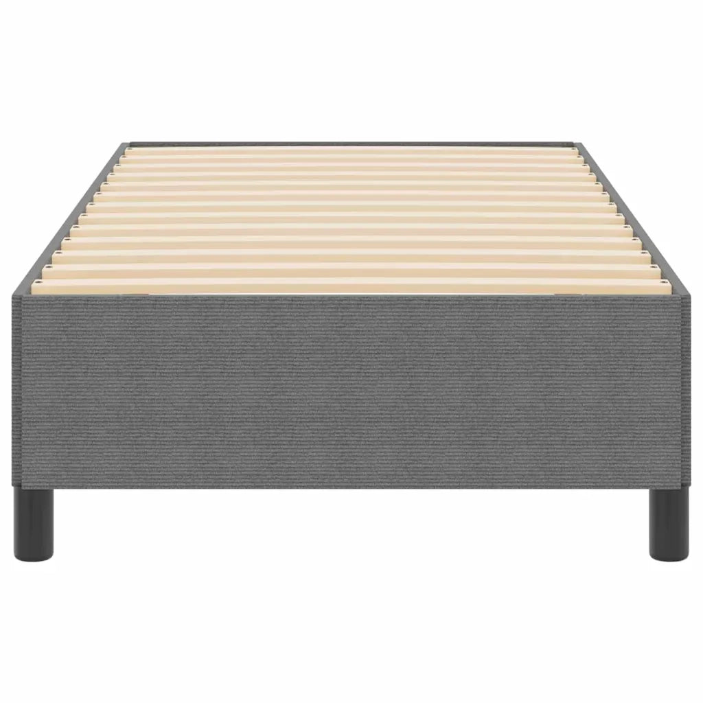 Letto a molle Grigio Chiaro 100 x 200 cm Tessuto in Cords 42006952