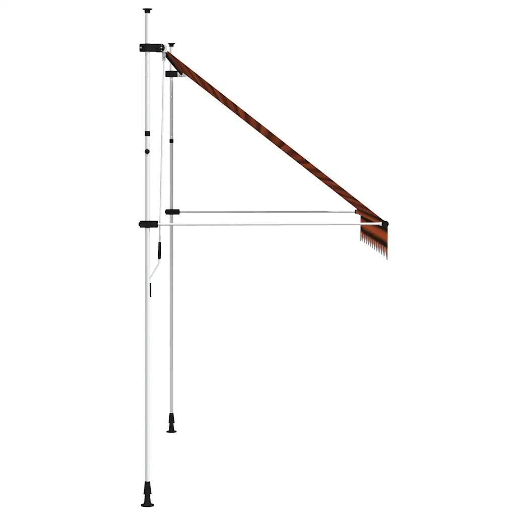 Tenda da Sole Retrattile Manuale 250 cm Arancione e Marrone cod mxl 48266
