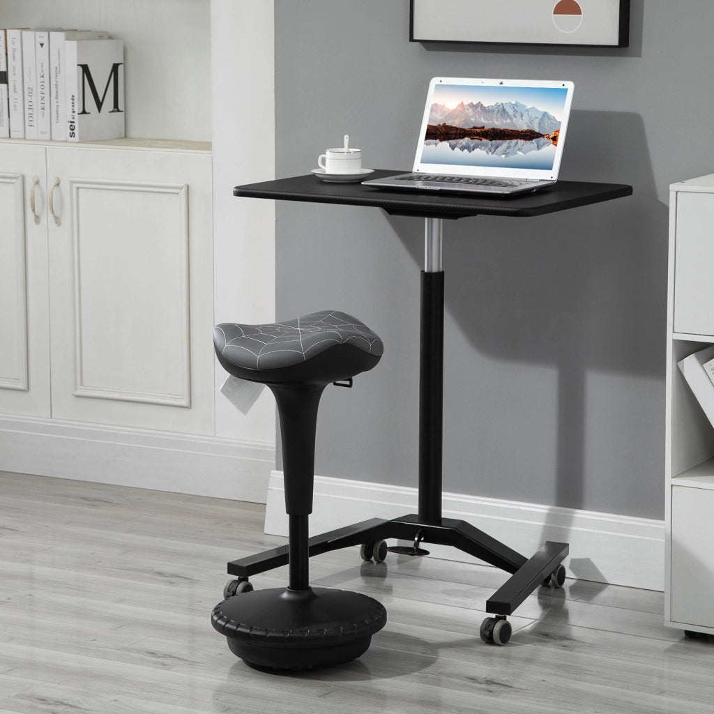 Sgabello da ufficio ergonomico, girevole e regolabile in altezza ¨C zephmum ¨C Grigio, 65.5-83.5 cm