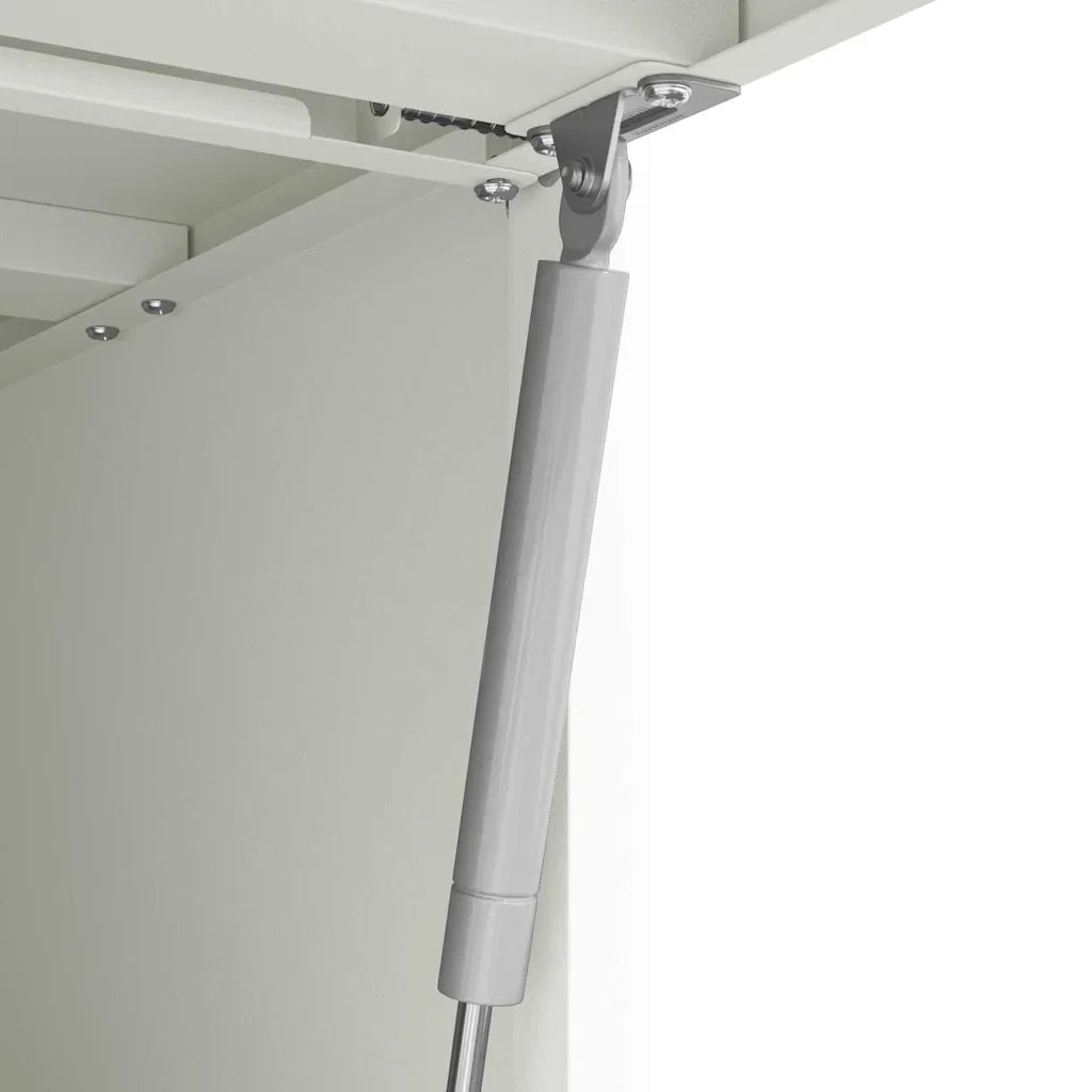 Elegante armadio da garage a parete moderno e compatto 80 x 40 x 53 cm acciaio bianco 02_0052838