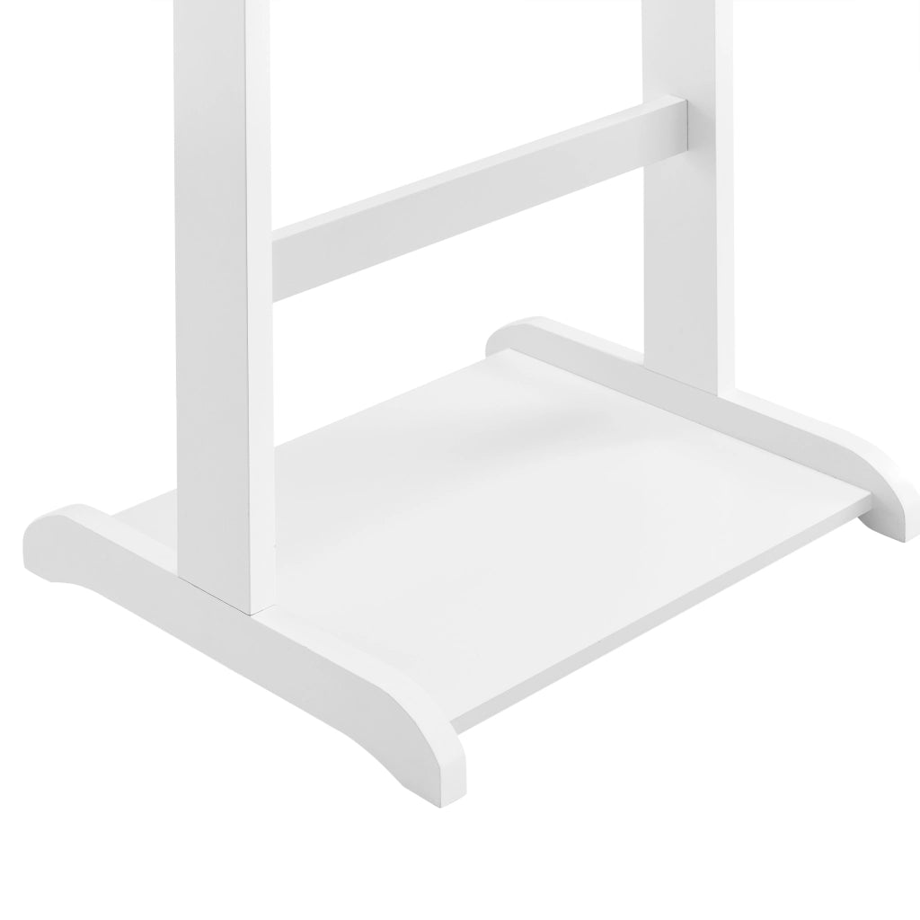 Servomuto Lulboll con Porta Pantaloni e Cassetta con Scomparti - Bianco [en.casa]
