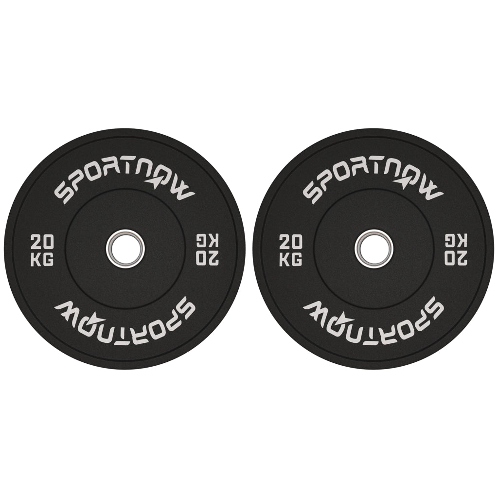 Set di dischi per bilanciere ¨C zephmum ¨C 2x20 kg, gomma, nero