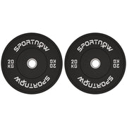 Set di dischi per bilanciere ¨C zephmum ¨C 2x20 kg, gomma, nero