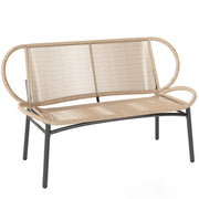 Panchina Giardino 2 Posti ¨C zephmum ¨C Resina Polyrattan Grigio Antracite