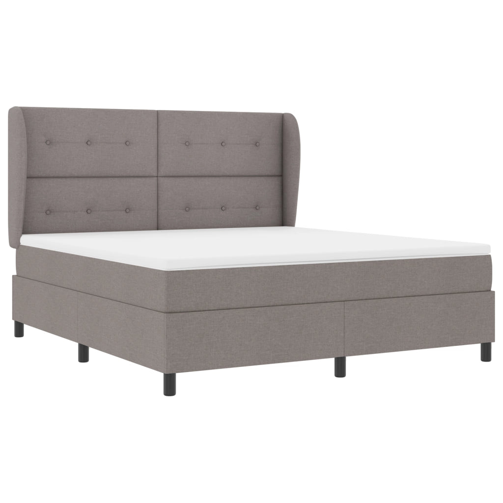 Letto a contenitore con materasso, Tortora, 180x200 cm, Tessuto