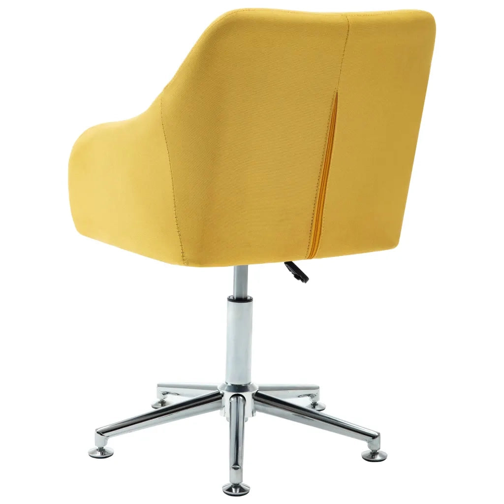Sedia da Pranzo Girevole Gialla in Tessuto cod mxl 9188