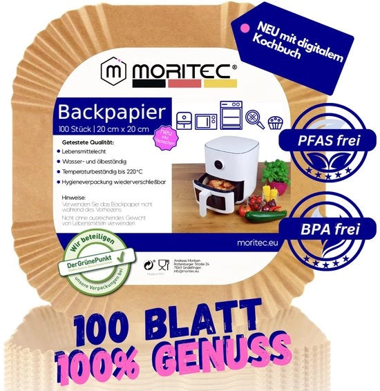 Pannelli di assorbimento per forno a vento da 20-24 cm / 4,5-8 l non trattati con BPA e PFAS, riutilizzabili 100 pezzi, accessori perfetti per forno a vento, facile da pulire, digitale.