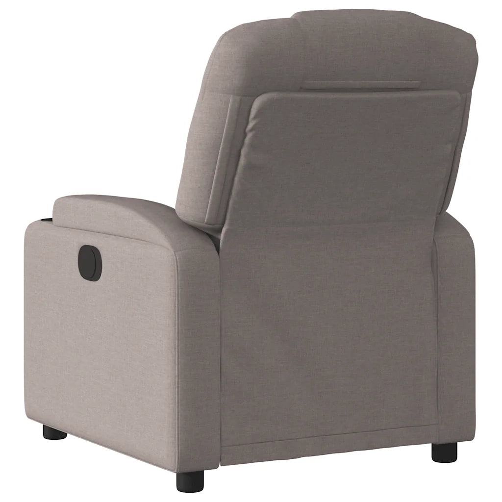 Poltrona Massaggiante | Sedia Relax Reclinabile Elettrica Tortora in Tessuto