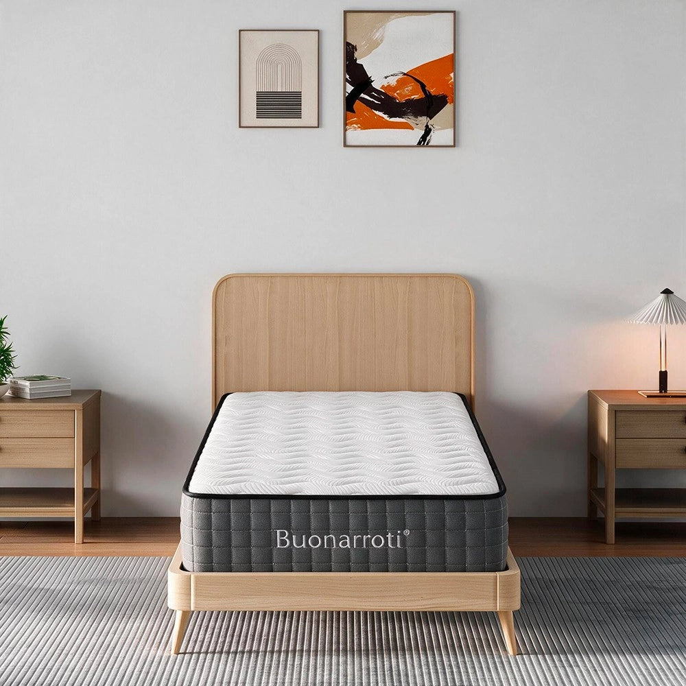 Materasso singolo 80x190X25H molle insacchettate e memory foam Balto
