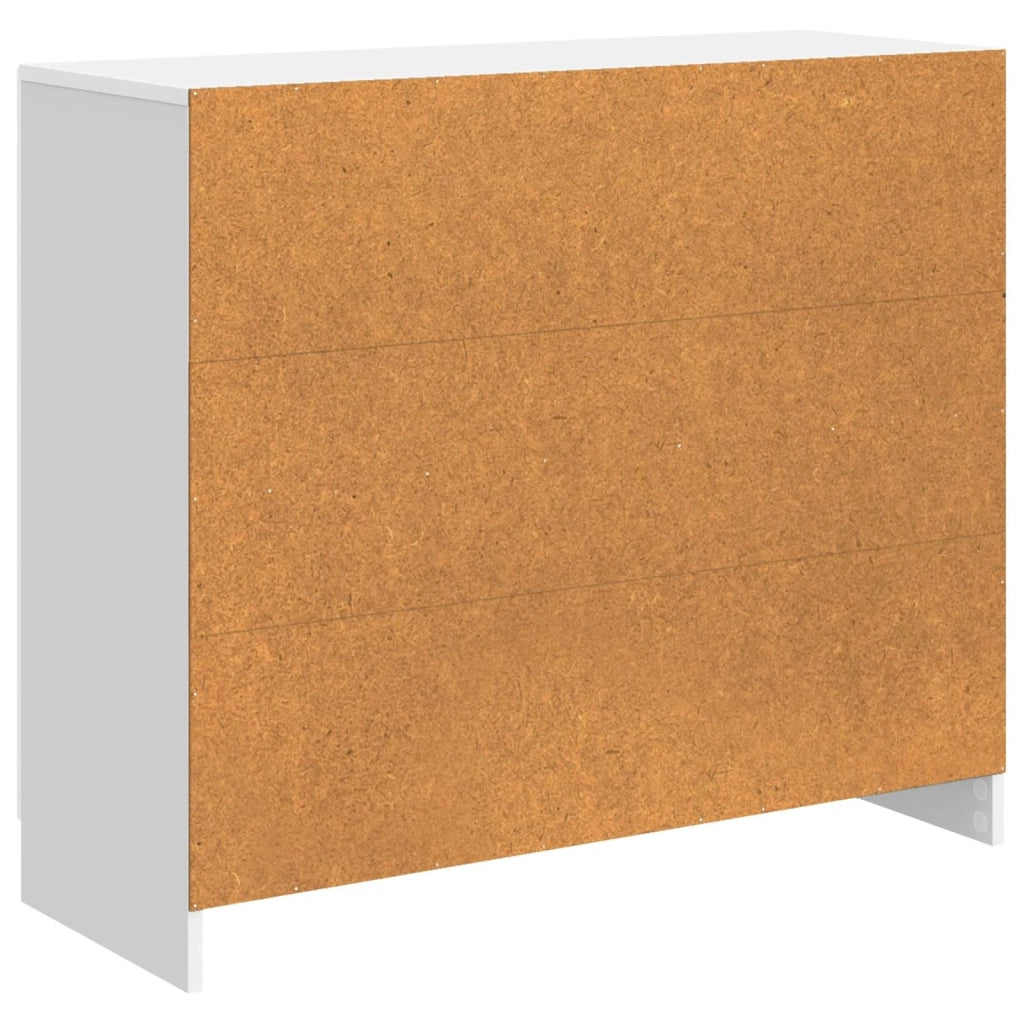Credenza Bianco Lucido 89 x 34,5 x 77 cm Legno ingegnerizzato 895799