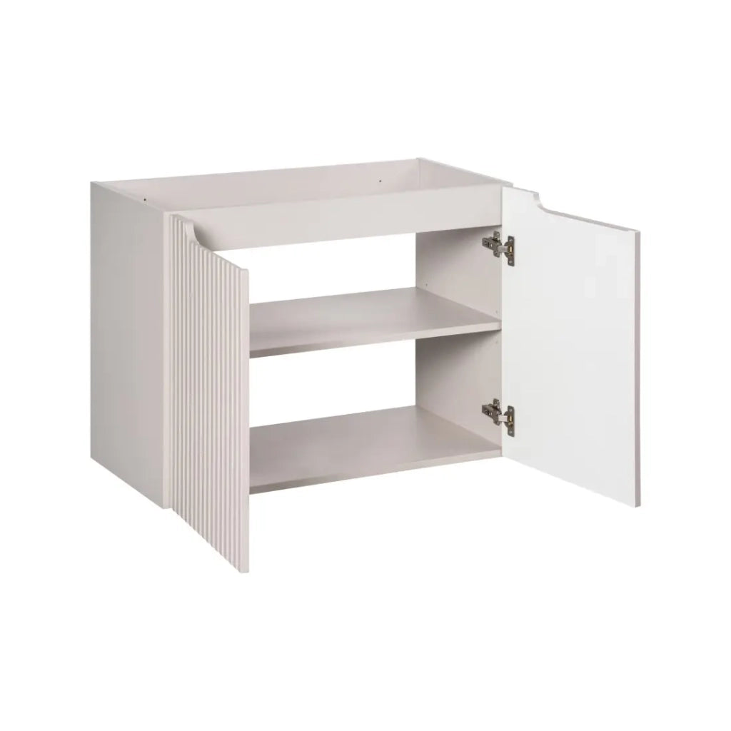 Mobile sottolavabo VANO 80 cm – 2 porte – Marrone congo opaco – L80 × P39 × H57 cm – Da appendere