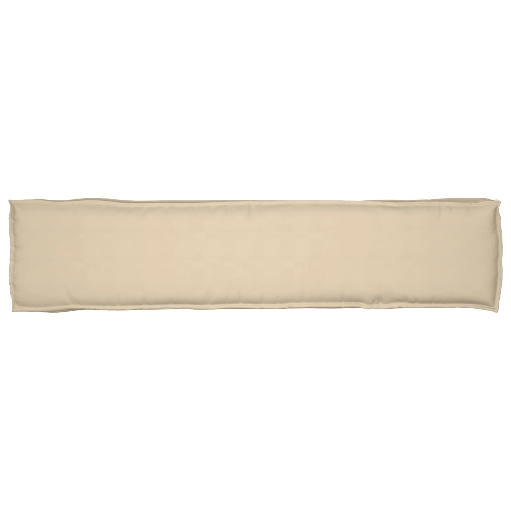 Cuscini per panca 2 pezzi Beige 180x40x8 cm Tessuto Oxford