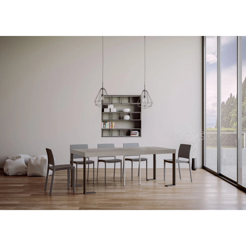 Consolle allungabile 90x40/196 cm Tecno Small Premium telaio Antracite - Cashmere