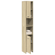 vidaXL Mobile da Bagno Rovere Sonoma 30x30x183,5 cm Legno tecnico