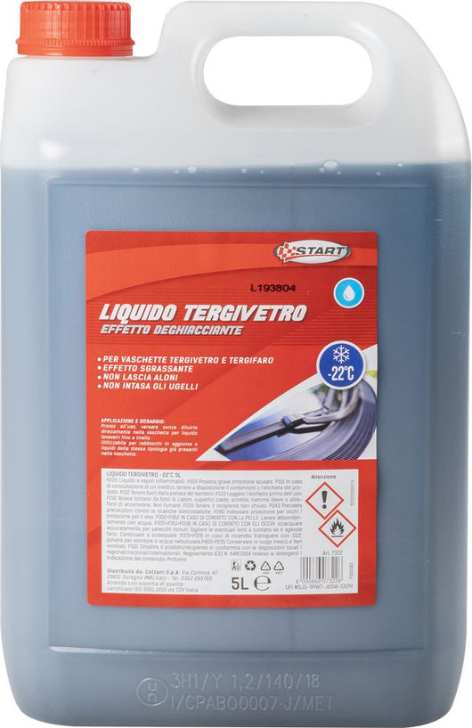 Liquido tergivetro effetto deghiacciante -22Â°C 5L