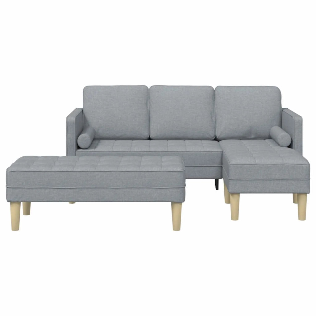 Set di divani 2 pz Grigio chiaro Poliestere 3329252
