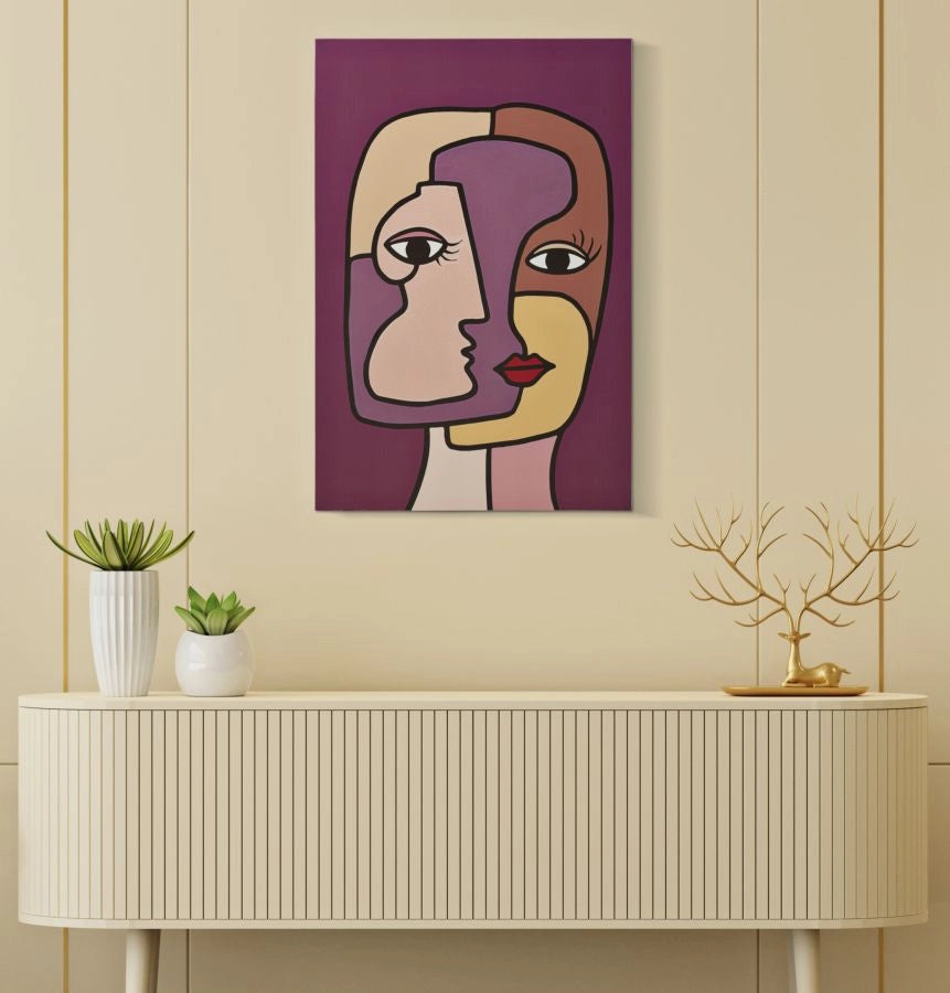 Quadro moderno, stampa dipinta 60x3x90cm Feces New A