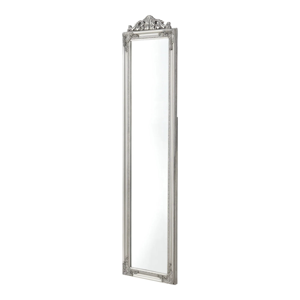 Specchio da terra inclinabile 160 x 40 cm argento 03_0007960
