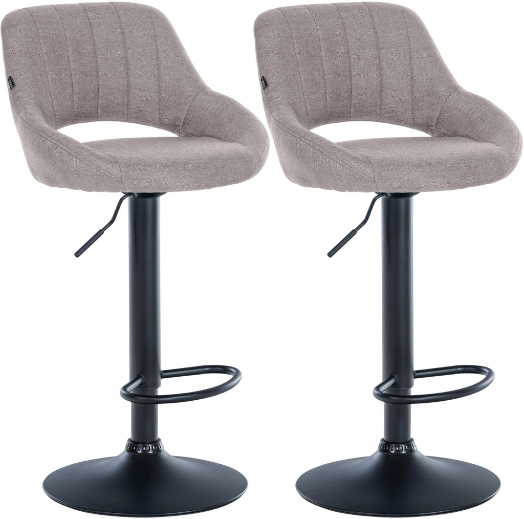 Set di 2 sgabelli da bar tessuto Milet B 3