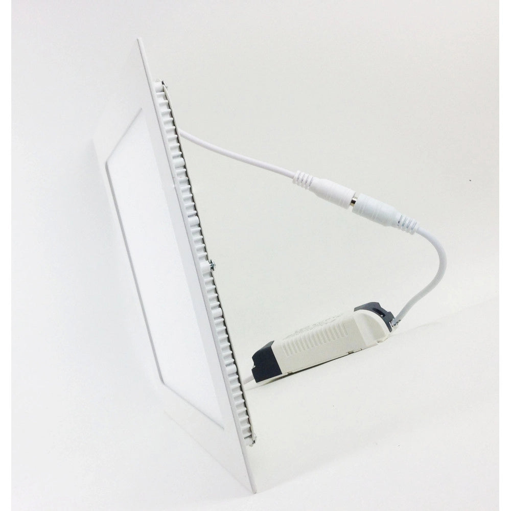 Trade Shop - Faretto Led 18w Ultra Slim Quadrato Incasso A Molla Con Led Driver 22.5cm -
