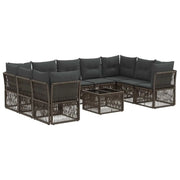 Set Divano da Giardino 10 pcs Grigio polyrattan 3434342