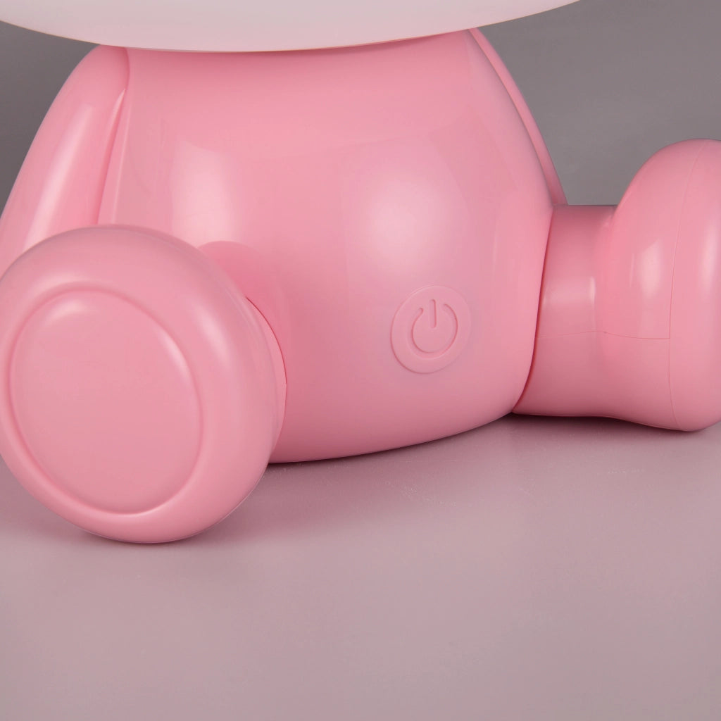 LAMPADA DA TAVOLO LED CUTIE 0,3W H26CM ORSO ROSA