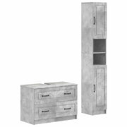 Set di Armadi da Bagno da 2 Pezzi UTRECHT Grigio Cemento 3417570