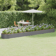 Vaso Giardino Acciaio Verniciato a Polvere 544x100x36 cm Grigio