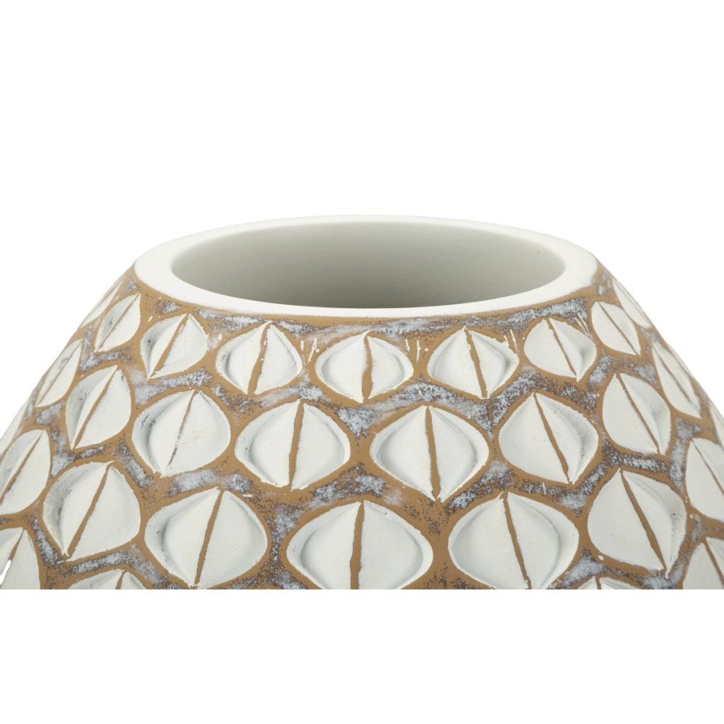 Vaso Decorativo Istanbul, Bianco, Poliresina, 27x27x27 cm