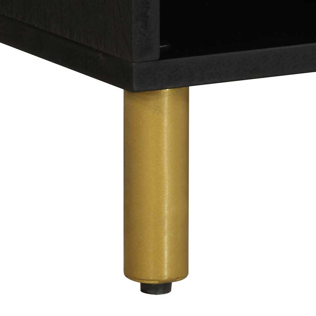 Mobile porta TV con ampio spazio di archiviazione design industriale soggiorno 80 x 33 x 46 cm legno ingegnerizzato nero 02_0057720