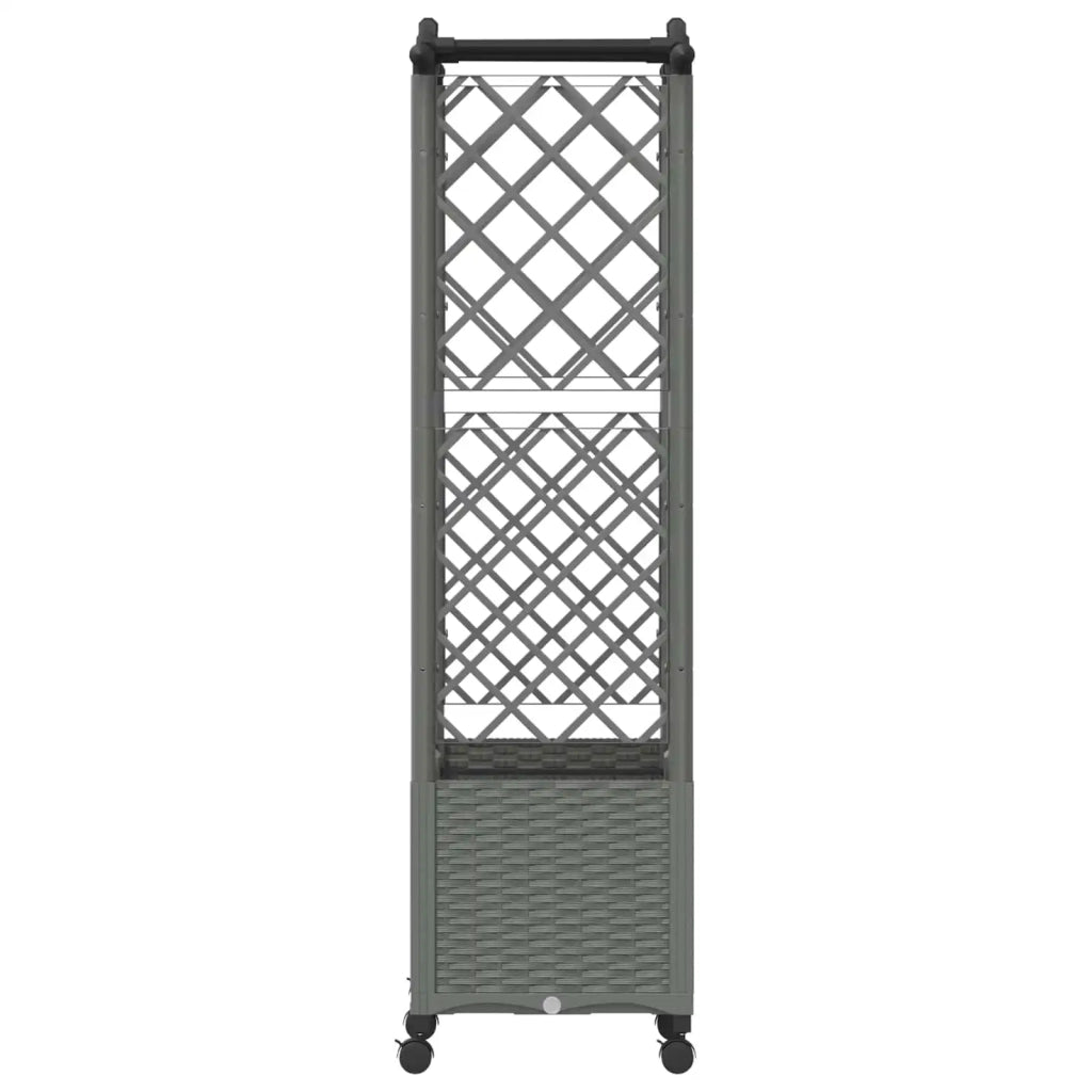 Letto Rialzato con Griglia e Tetto Grigio Chiaro PP 3423016