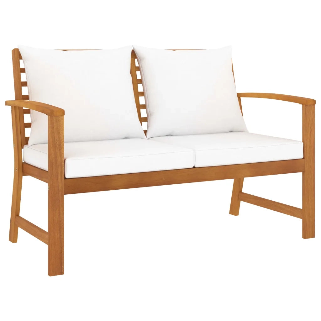 Set Divani da Giardino 3 pz con Cuscini in Massello di Acacia cod mxl 50883