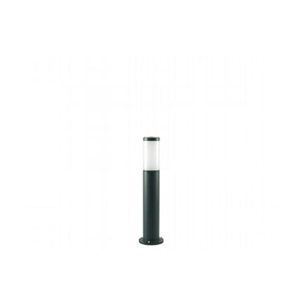 Palo Basso Esterno Moderno H55Cm Fidel Alluminio E Termoplastica Nero 1 Luce E27