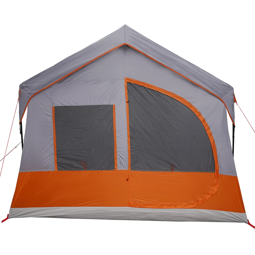 Tenda da campeggio  con finestre grigia e arancione per 10 persone impermeabile