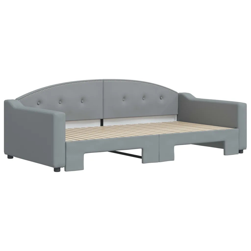 Divano Letto con Letto Estraibile-Sofa Letto-Daybed Grigio Chiaro 100x200 Tessuto 894633