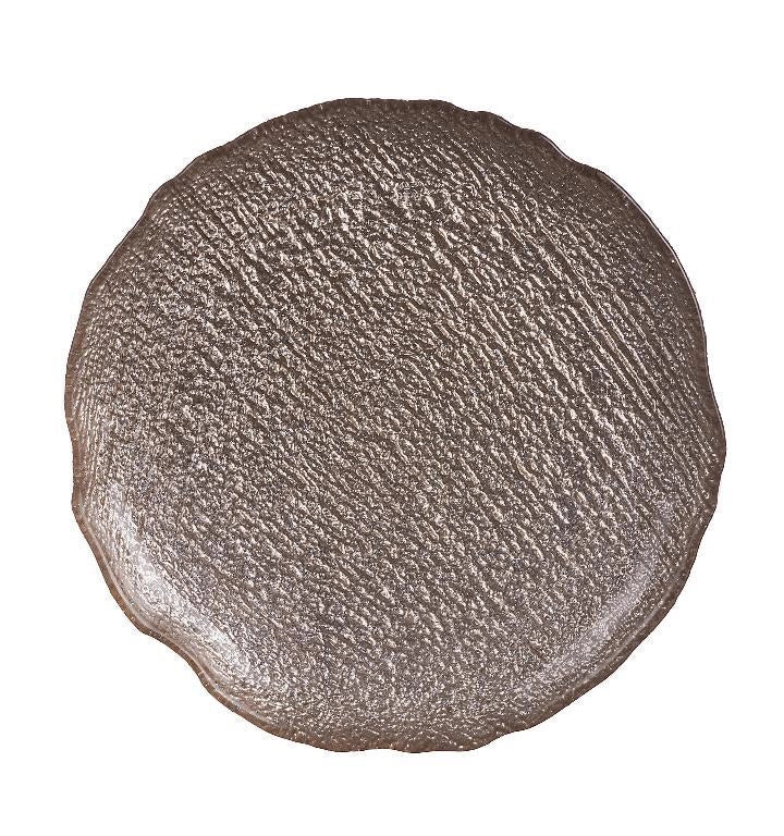 Piatto decorativo in vetro veux oro 21 cm
