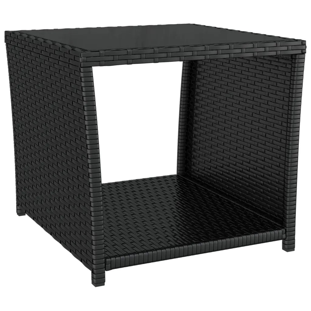 Set Mobili da Giardino 2 pz | Set Salotto da Giardino Nero Polyrattan e Acciaio