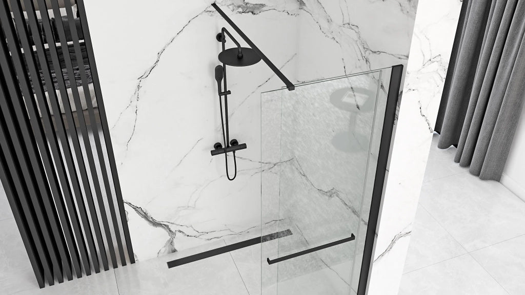 Parete Doccia Rea Cortis Black 120