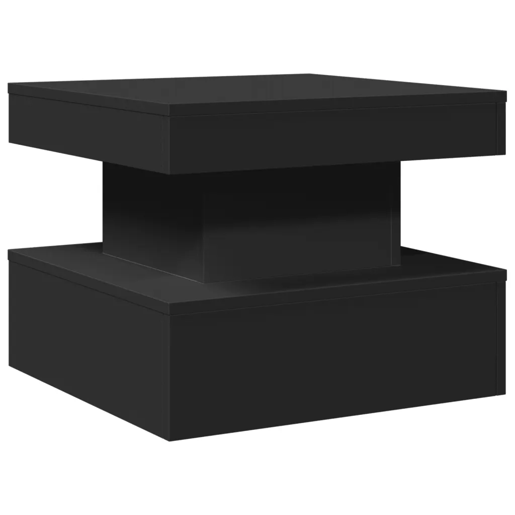 Tavolino da Salotto con Luci LED Nero 50x50x40 cm 839841