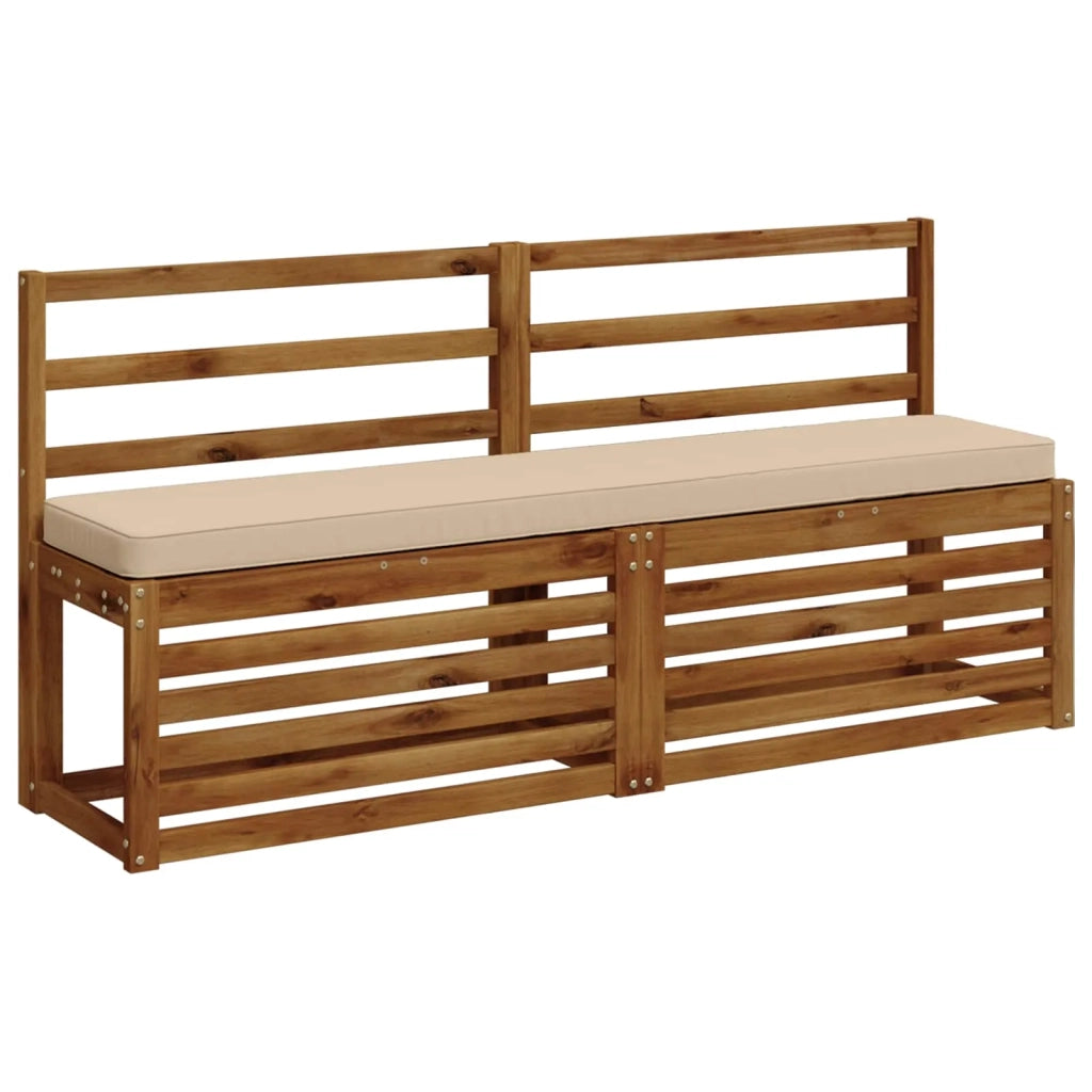 Cuscini per Panchina a 2 Pezzi VUGHT 2 pz 100% Poliestere Crema 950785