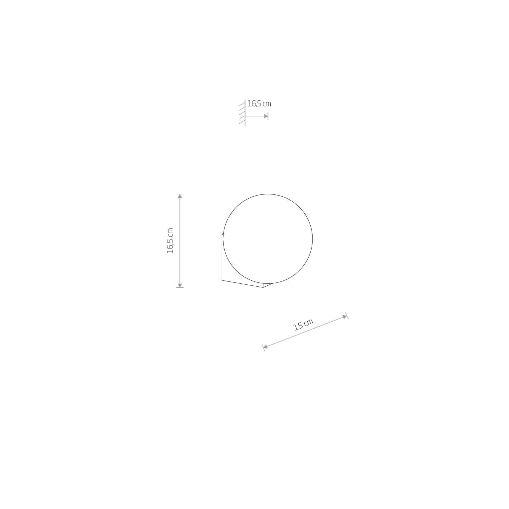 Applique ottone sfera bianca G9 5W Aloe Nowodvorski 10525