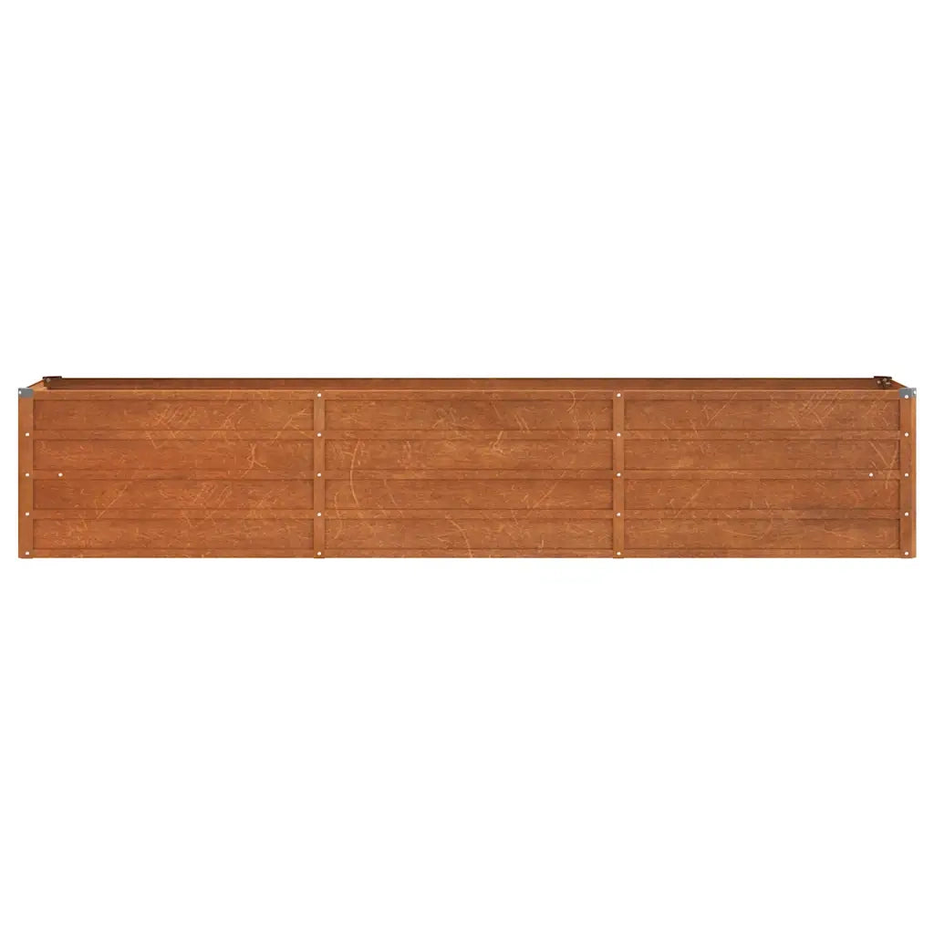 Letto Rialzato da Giardino Ruggine 240x40x45 cm Acciaio Corten 151954