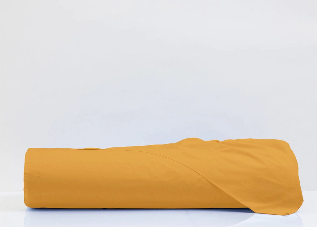 Lenzuola Cordonetto In 100% Cotone In Tinta Unita - Matrimoniale - Ocra