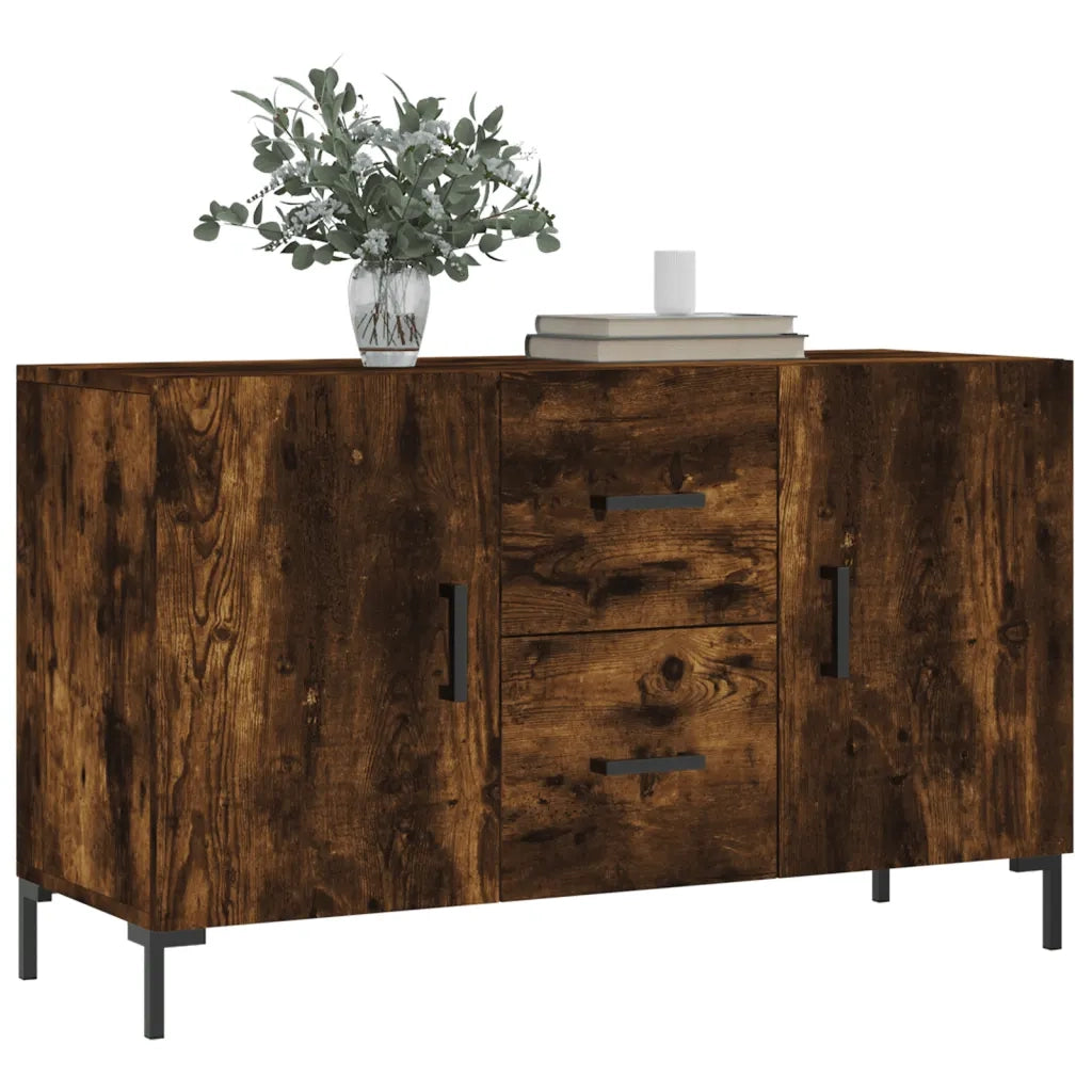 Credenza | Madia | Buffet da pranzo | Armadio da pranzo Rovere Fumo 100x36x60 cm in Legno Multistrato