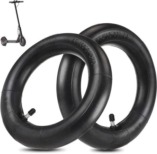 Slang per e-scooter 8 1/2 x 2, 2 pezzi di gomma rigida per scooter elettrico con valvola di 85 cm e viti di 90 gradi in argento